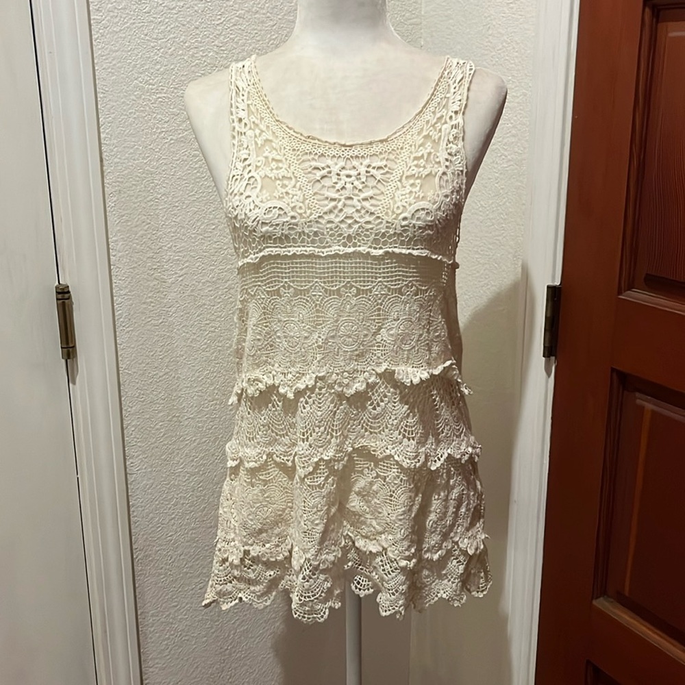 Crochet Free People tunic